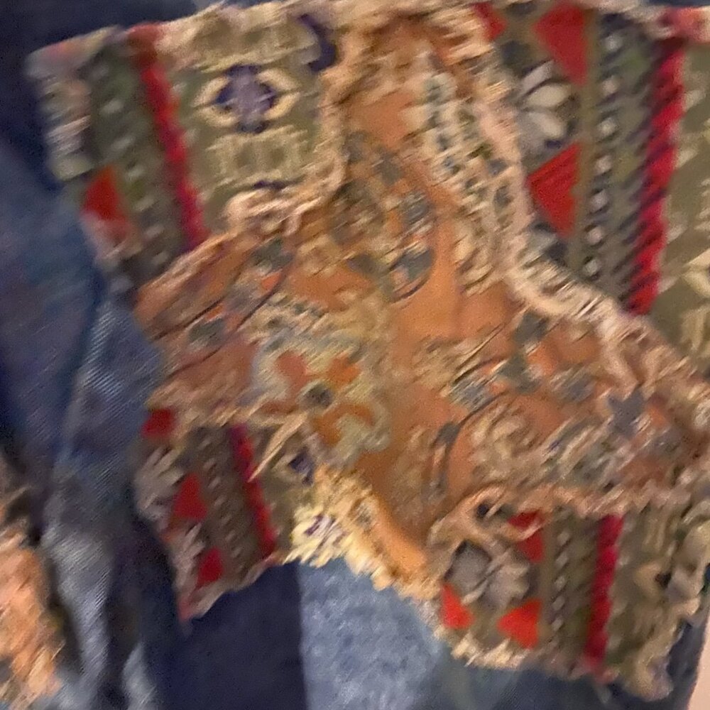 Blue Velvet patchwork overalls, size medium - Picture 8 of 8